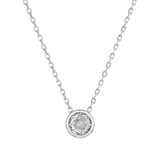 Strieborný náhrdelník so zirkónom v bielej farbe 12052.1 crystal