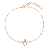Pozlátený strieborný ROSE náramok anjelik so zirkónmi 13028.1 crystal