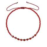 Textilné Miyuki náramok červený achát 13037.3 red