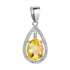 Strieborný prívesok slza žltý zirkón 14034.3 citrine