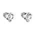 Strieborné náušnice kôstka s krištáľmi Swarovski biele srdce 31139.1