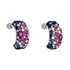 Strieborné náušnice visiace s krištáľmi Swarovski mix farieb polkruh 31164.5
