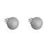 Strieborné náušnice kôstka s perlou Swarovski šedé okrúhle 31142.3 pastel grey