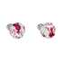 Strieborné náušnice kôstky s krištálmi Swarovski mix farieb okrúhle 31336.3 sweet love