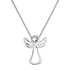 Strieborný náhrdelník anjel so Swarovski kryštálom 32080.1 biely