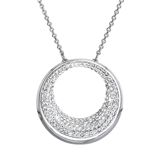 Strieborný náhrdelník s kryštálmi Preciosa biely 32026.1 crystal