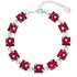 Strieborný náramok so Swarovski krištáľmi červený 33047.3 cherry