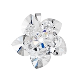 Strieborný prívesok s krištálom Swarovski biela kvetina 34072.1