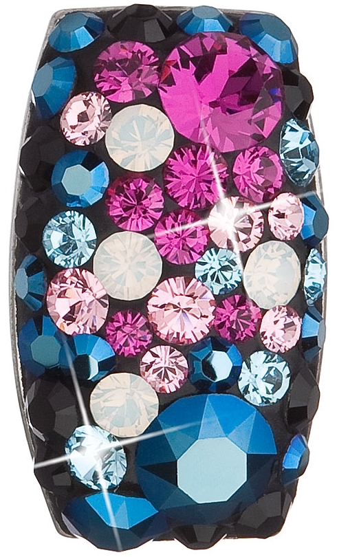 Strieborný prívesok s krištáľmi Swarovski mix farieb obdĺžnik 34194.4 galaxy