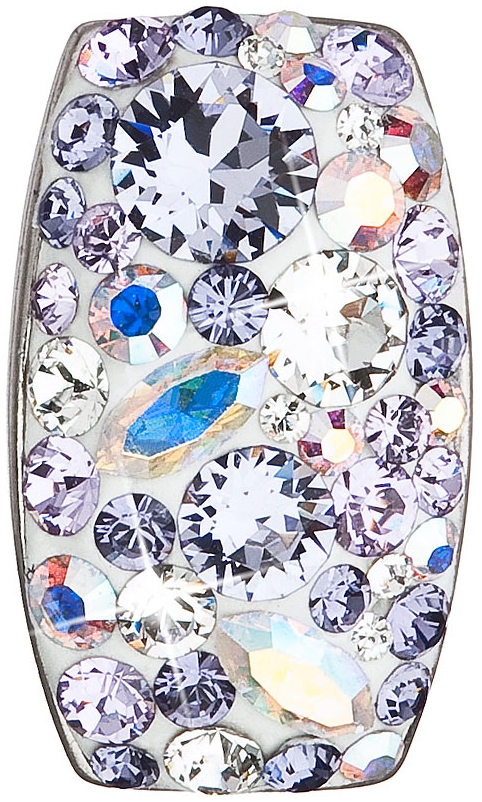 Strieborný prívesok s krištáľmi Swarovski fialový obdĺžnik 34194.3