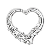 Strieborný prívesok s krištáľmi Swarovski biele srdce 34213.1