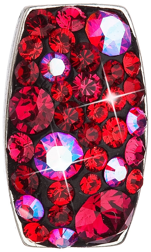 Strieborný prívesok s krištáľmi Swarovski červený obdĺžnik 34194.3 cherry