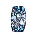 Strieborný prívesok s krištáľmi Swarovski modrý obdĺžnik 34194.3 blue style