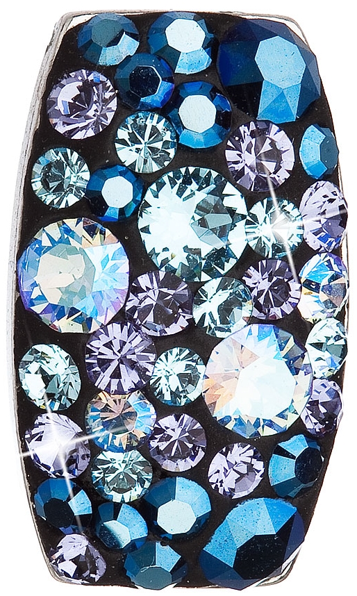 Strieborný prívesok s krištáľmi Swarovski modrý obdĺžnik 34194.3 blue style