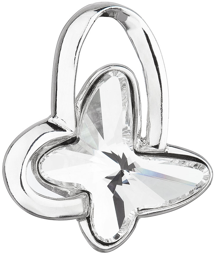Strieborný prívesok s krištáľmi Swarovski biely motýľ 34232.1