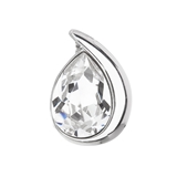 Strieborný prívesok s krištálom Swarovski biela slza 34233.1
