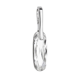 Strieborný prívesok s krištáľmi Swarovski biely ovál 34241.1