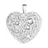 Strieborný prívesok s krištáľmi Swarovski biele srdce 34243.1