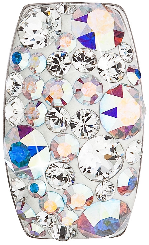 Strieborný prívesok s krištálmi Swarovski AB efekt obdĺžnik 34194.2