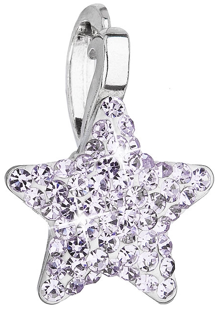 Strieborný prívesok s Preciosa kryštálmi fialová hviezdička 34259.3 violet