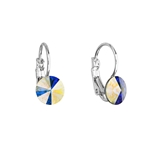 Náušnice bižutéria so Swarovski krištáľmi AB efekt okrúhle 51031.2