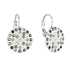 Náušnice bižutéria so Swarovski krištáľmi sivé okrúhle 51033.3