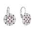 Náušnice bižutéria so Swarovski krištáľmi fialové okrúhle 51033.3