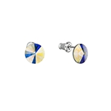 Náušnice bižutéria so Swarovski krištáľmi biele okrúhle 51037.1 AB