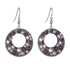 Náušnice bižutéria so Swarovski krištáľmi fialovej okrúhle 51040.3 plum