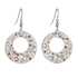 Náušnice bižutéria so Swarovski krištáľmi sivé okrúhle 51040.3