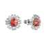 Náušnice bižutéria so Swarovski krištáľmi oranžový kvietok 51042.3 padparadcha