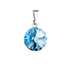 Prívesok bižutéria so Swarovski krištáľmi modrý okrúhly 54001.3 aqua