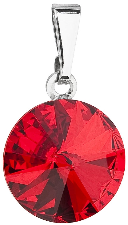 Prívesok bižutéria so Swarovski krištáľmi červený okrúhly 54001.3