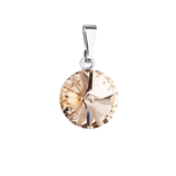Prívesok bižutéria so Swarovski krištáľmi oranžový okrúhly 54001.3