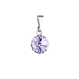 Prívesok bižutéria so Swarovski krištáľmi fialový okrúhly 54018.3 violet