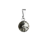 Prívesok bižutéria so Swarovski krištáľmi šedý okrúhly 54018.3