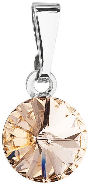 Prívesok bižutéria so Swarovski krištáľmi oranžový okrúhly 54018.3