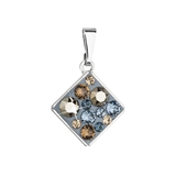 Prívesok bižutéria so Swarovski krištáľmi modrý kosoštvorec 54020.3 denim blue