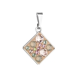 Prívesok bižutéria so Swarovski krištáľmi oranžový kosoštvorec 54020.3