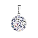 Prívesok bižutéria so Swarovski krištáľmi fialový okrúhly 54023.3 violet