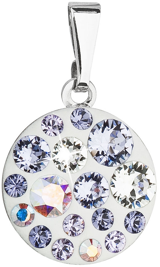 Prívesok bižutéria so Swarovski krištáľmi fialový okrúhly 54023.3 violet