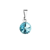 Prívesok bižutéria so Swarovski krištáľmi modrý okrúhly 54018.3 turquoise