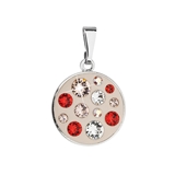 Prívesok bižutéria so Swarovski krištáľmi oranžový okrúhly 54024.3