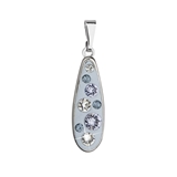 Prívesok bižutéria so Swarovski krištáľmi modrá kvapka 54025.3 sky