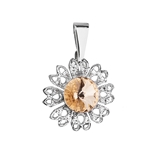 Prívesok bižutéria so Swarovski krištáľmi oranžový kvietok 54032.3
