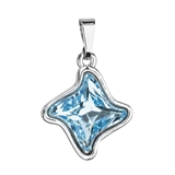 Prívesok bižutéria so Swarovski krištáľmi modrá hviezdička 54034.3 aqua