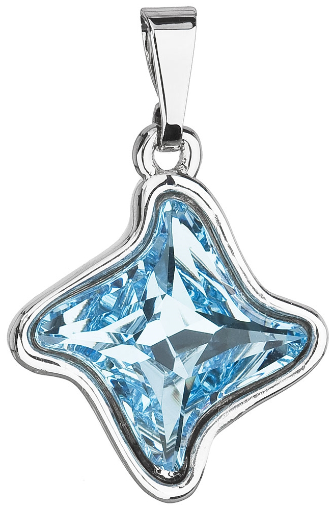 Prívesok bižutéria so Swarovski krištáľmi modrá hviezdička 54034.3 aqua