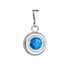 Strieborný prívesok s modrým syntetickým opálom a kryštálmi Swarovski 74096.1 blue