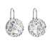 Strieborné náušnice visiace s krištálmi Swarovski modré okrúhle 31176.3 light sapphire