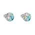 Strieborné náušnice kôstky s krištálmi Swarovski modré okrúhle 31336.3 light turquoise